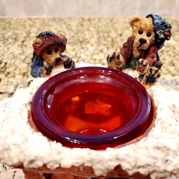 Boyds Bears & Friends Elgin Elliot Elves Toasty Warm Figurine Style 2771 Votive - Picture 2 of 6